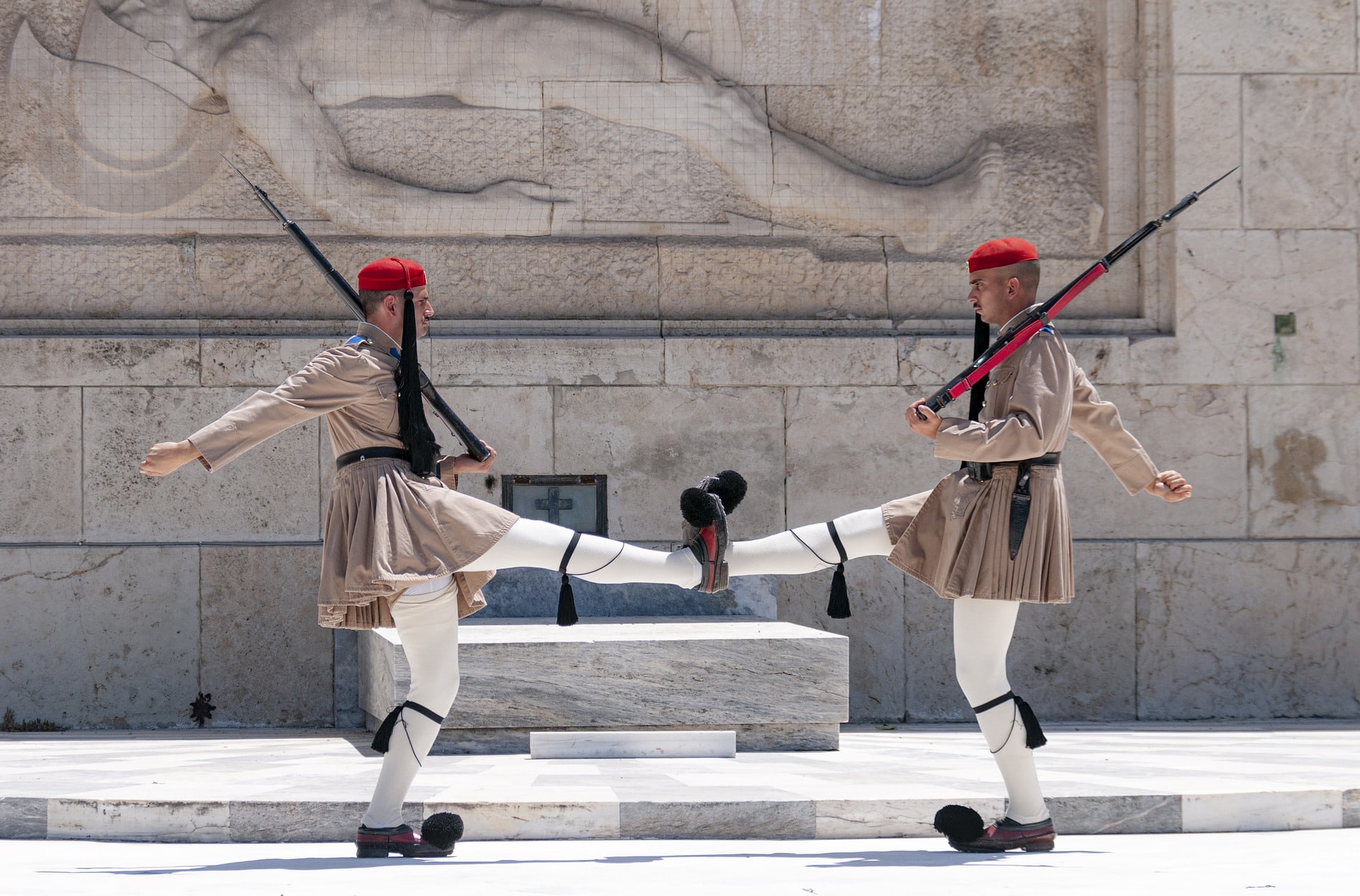 The changing of the guard in Syntagma is one of the unique and fun things to do in Athens. 